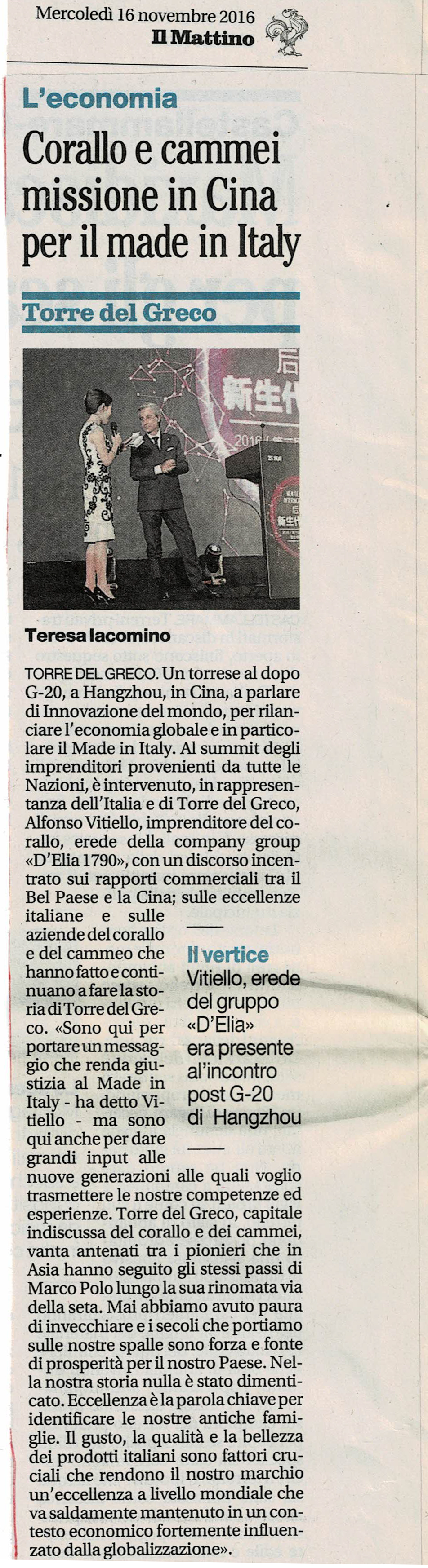 Il Mattino Article