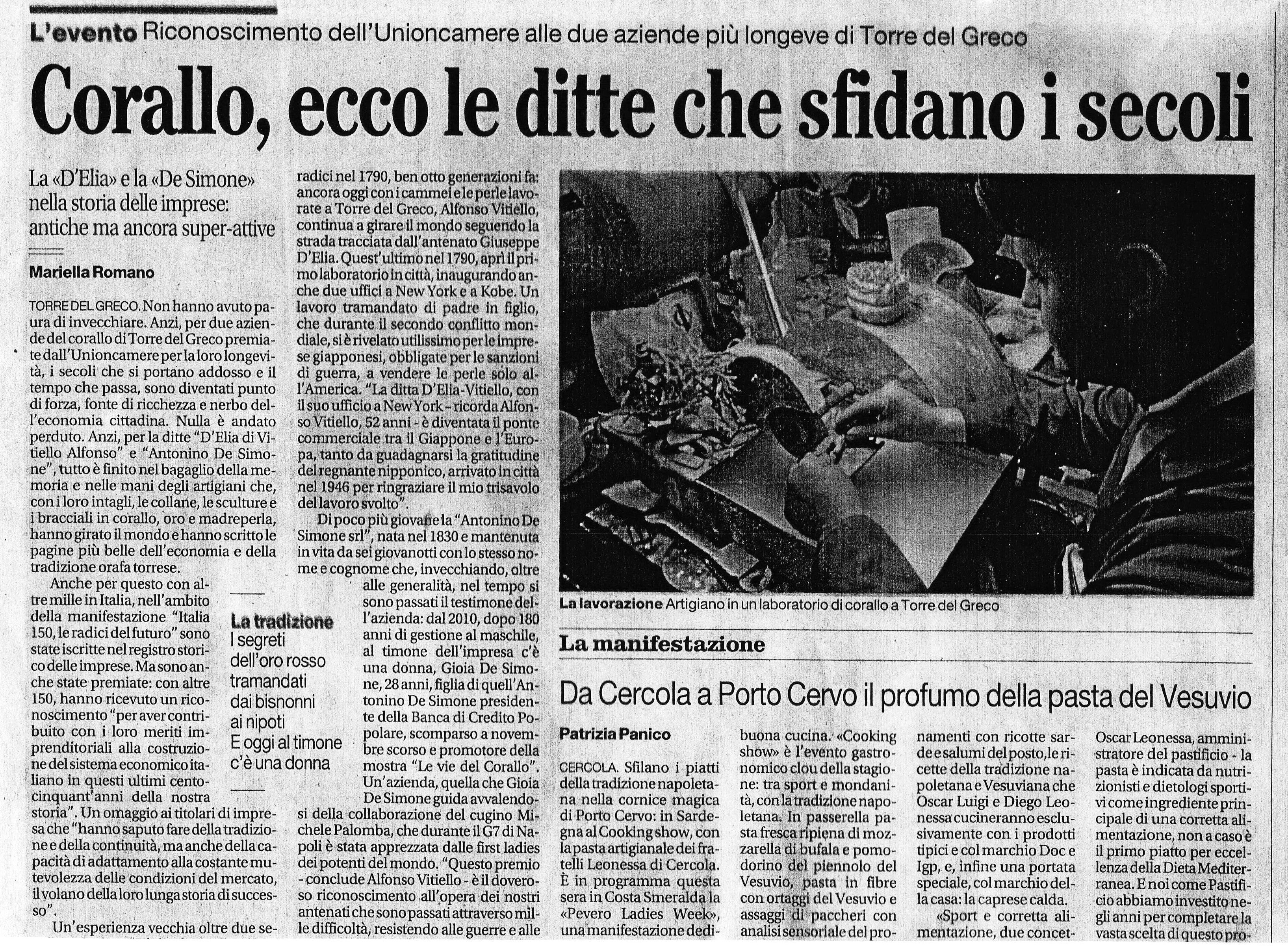 Articolo Il Mattino